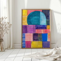 Moonrise Over Color Block City
