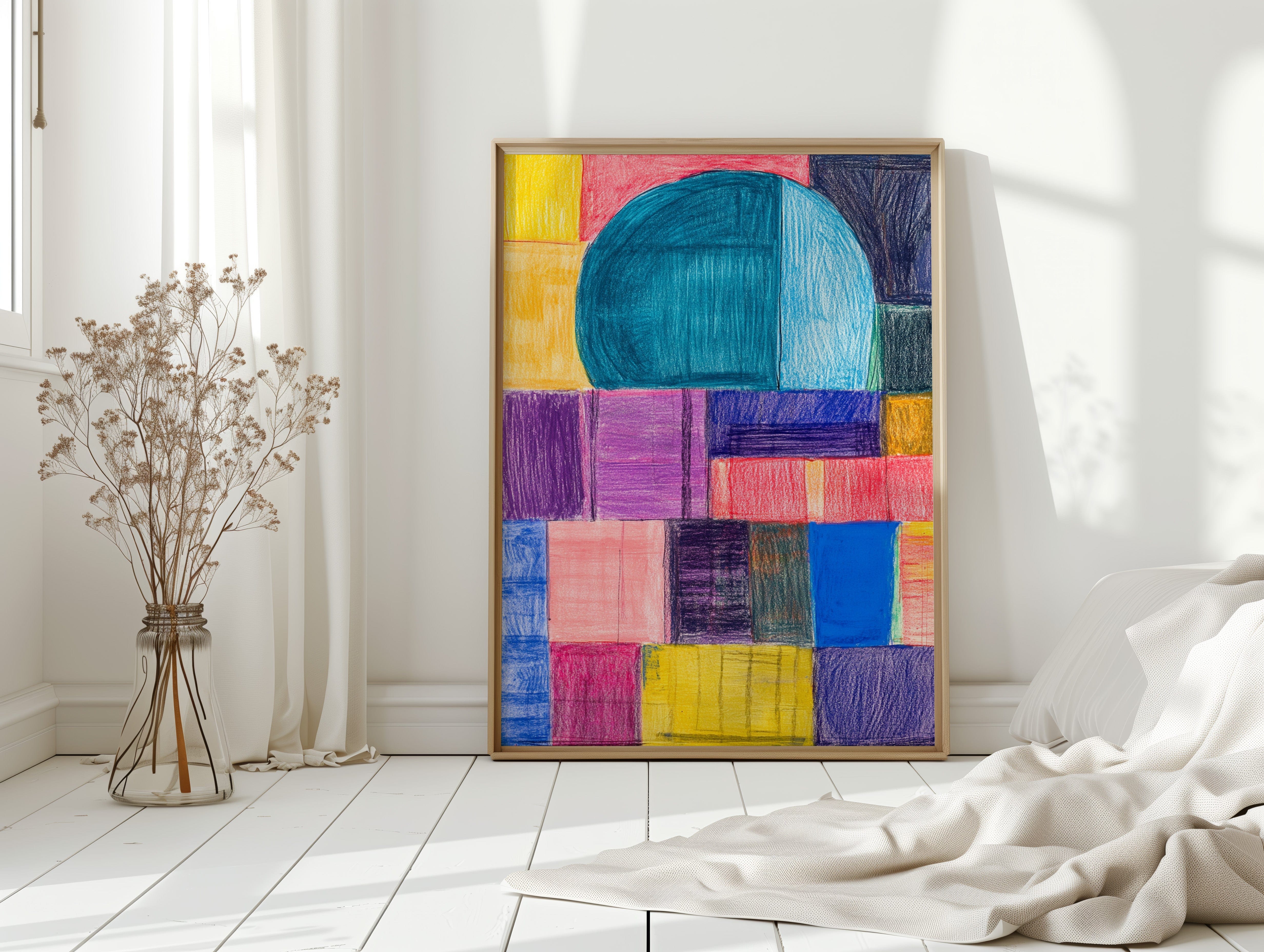 Moonrise Over Color Block City
