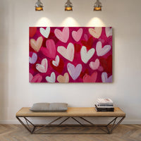 Hearts Dance In Magenta Light