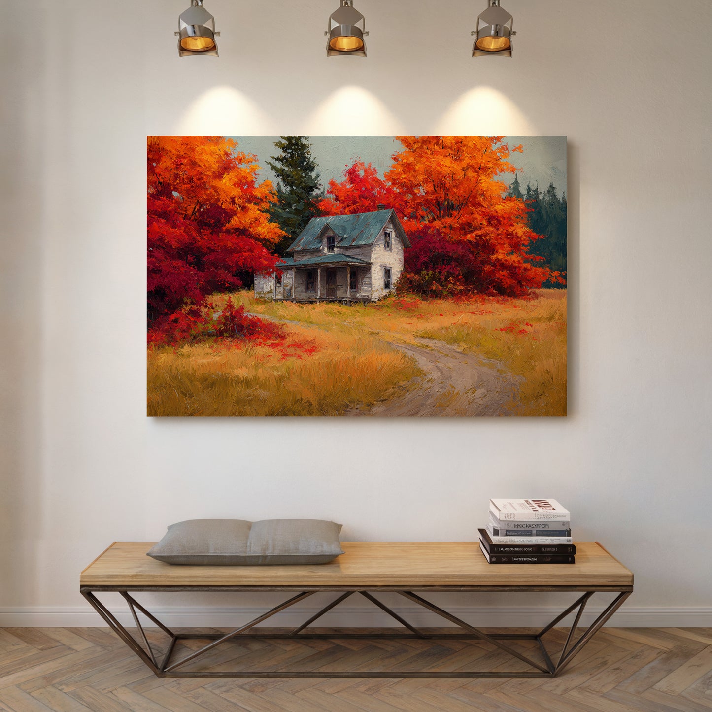 Harvest Home Beneath Fiery Canopy