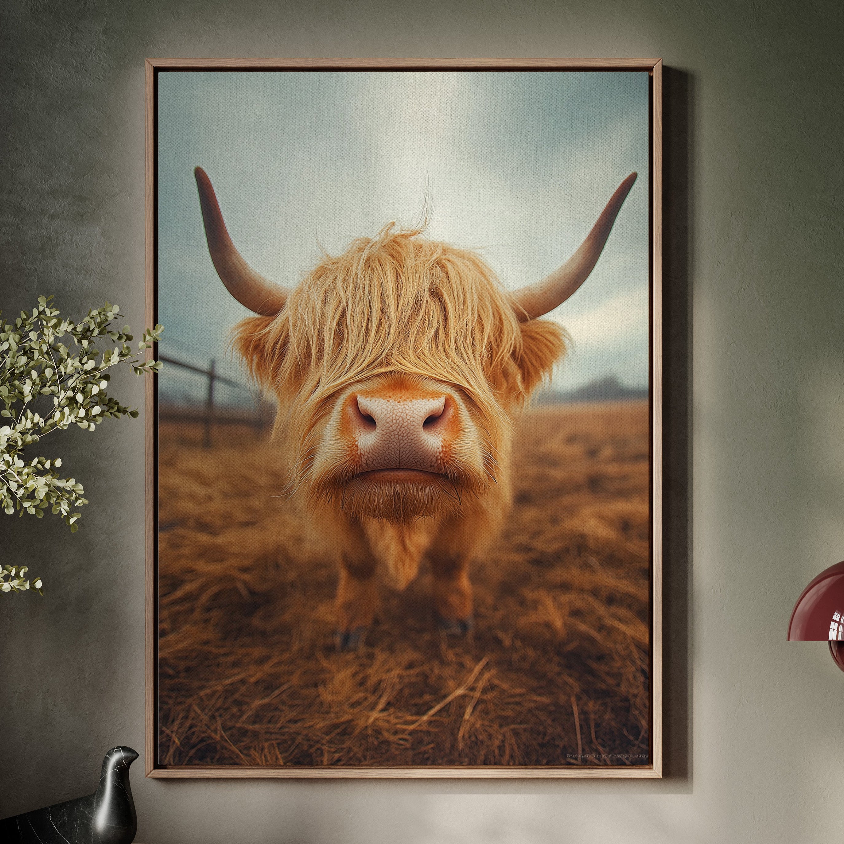 Golden Fluff and Attitude Highland Cow
