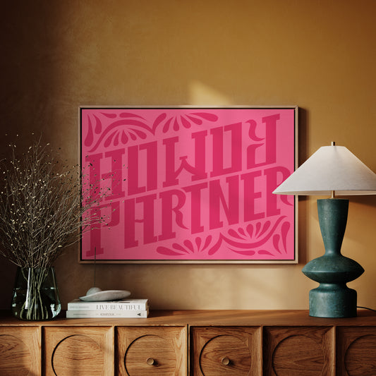 Howdy Partner in Playful Pink Western Style
