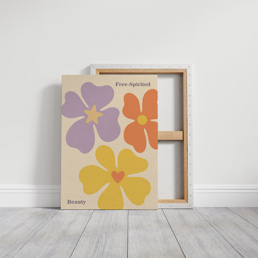 Blossoms of Joy: Retro Floral Symphony