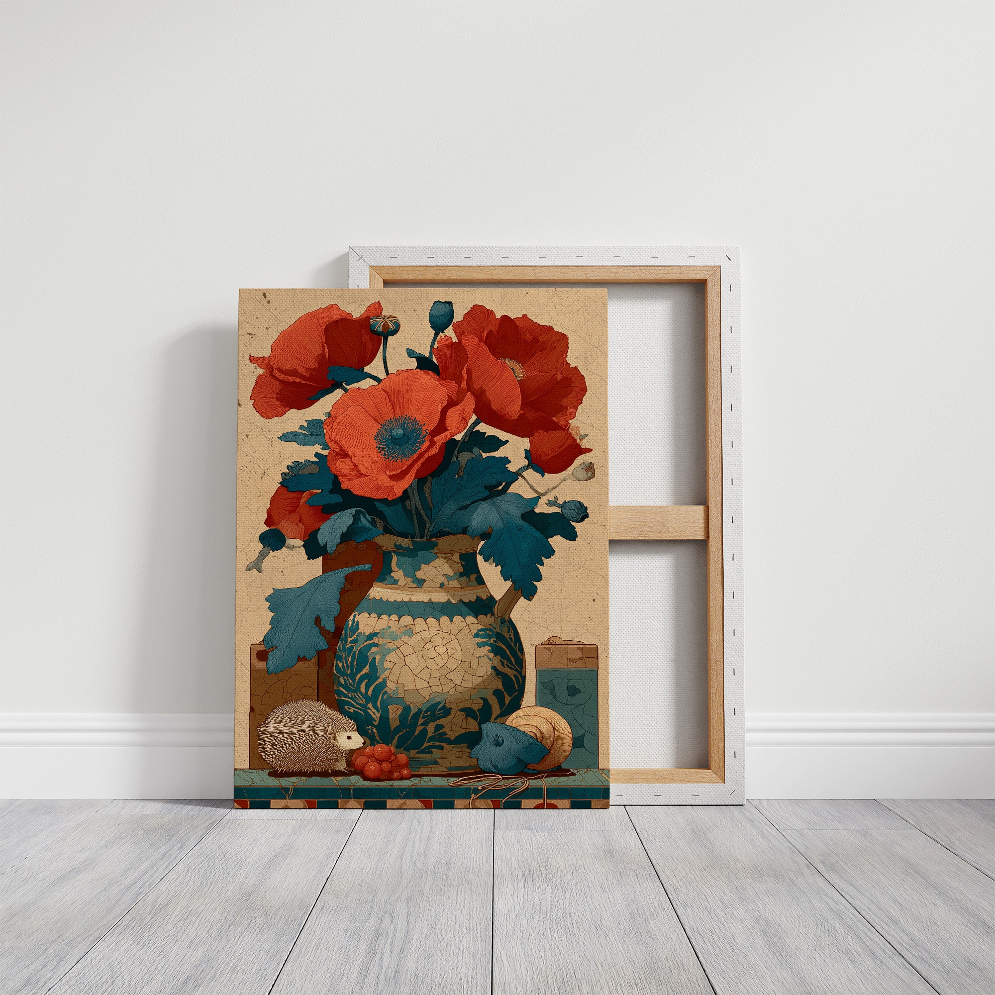 Poppies and Hedgehog