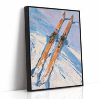 Vintage Skis, Fresh Powder