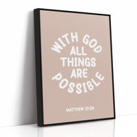 With God All Things Are Possible