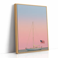 Anchored at Dusk, Flag Flying