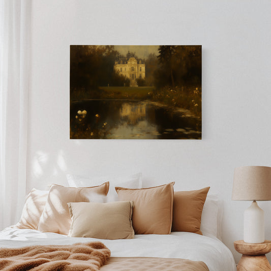 Château Reflected in Golden Dusk