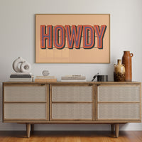 Retro HOWDY Gradient Typography