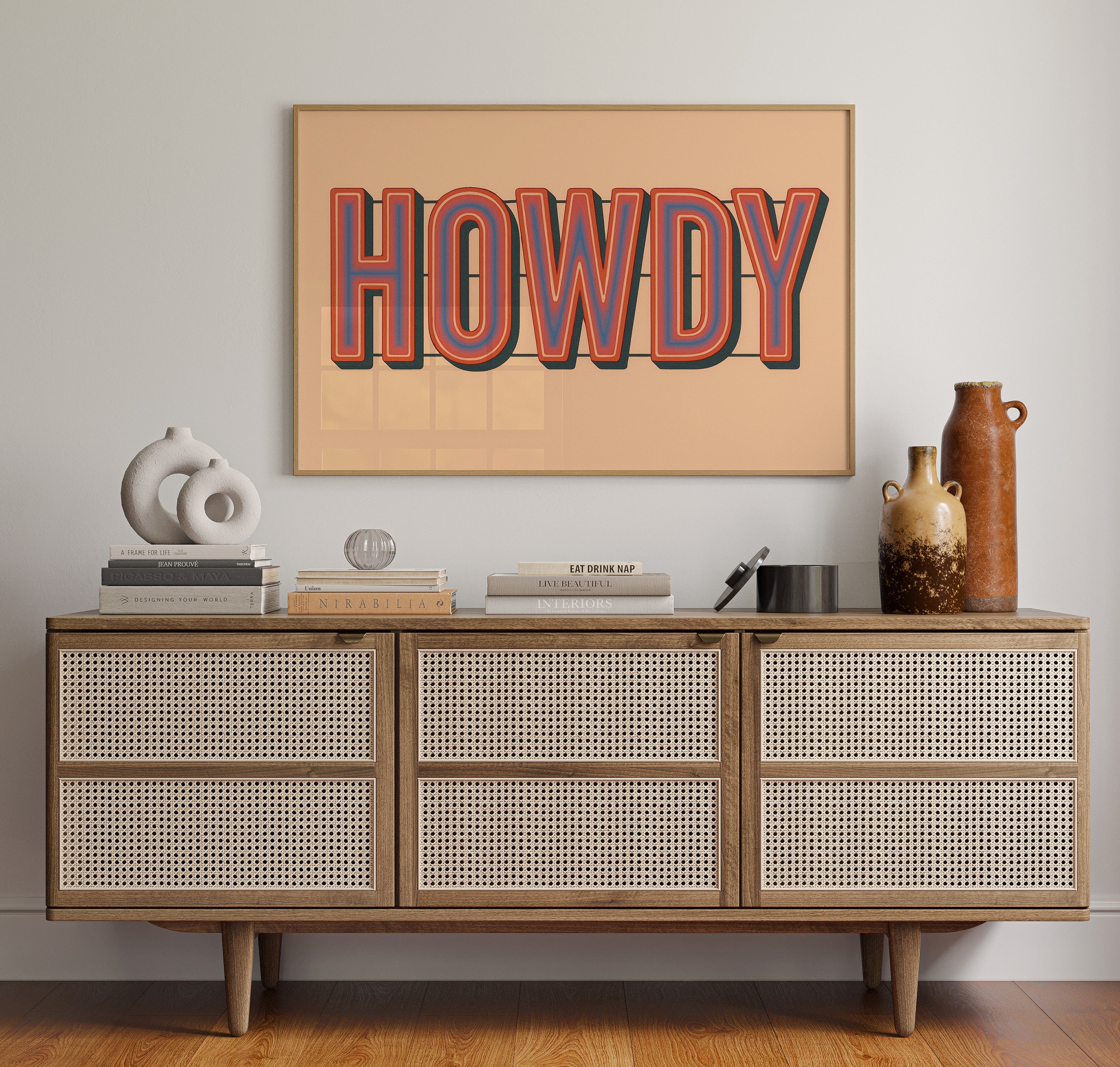 Retro HOWDY Gradient Typography