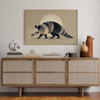 Moonlit Armadillo Carries Desert Patterns
