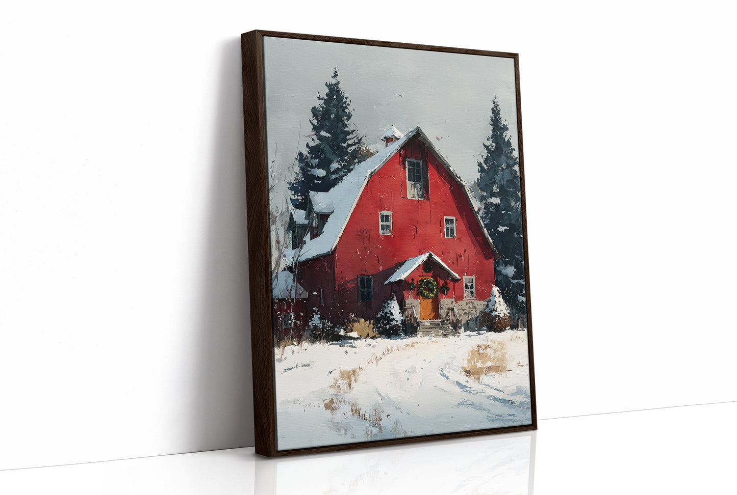 Wreath on the Old Red Barn
