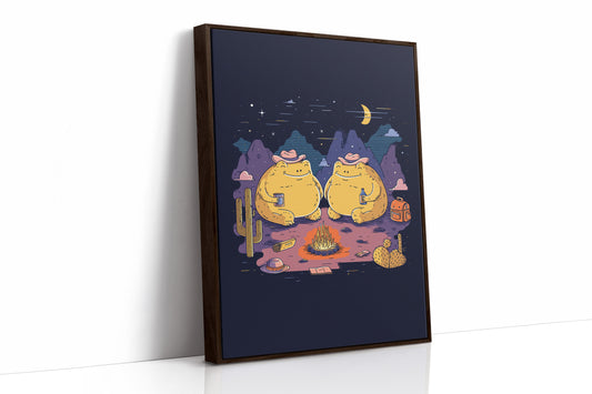 Campfire Croaks Under Moonlight