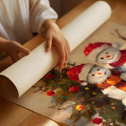 Frosty Friends Under Twinkling Lights