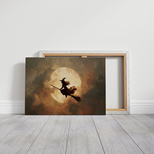 Autumn Flight Across Harvest Moon