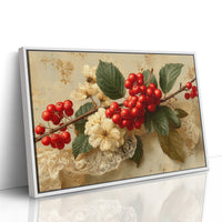 Rowan Berries on Antique Lace