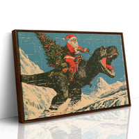Santa Rides a T-Rex