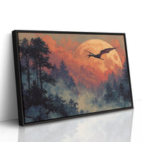 Pterodactyl Against the Harvest Moon