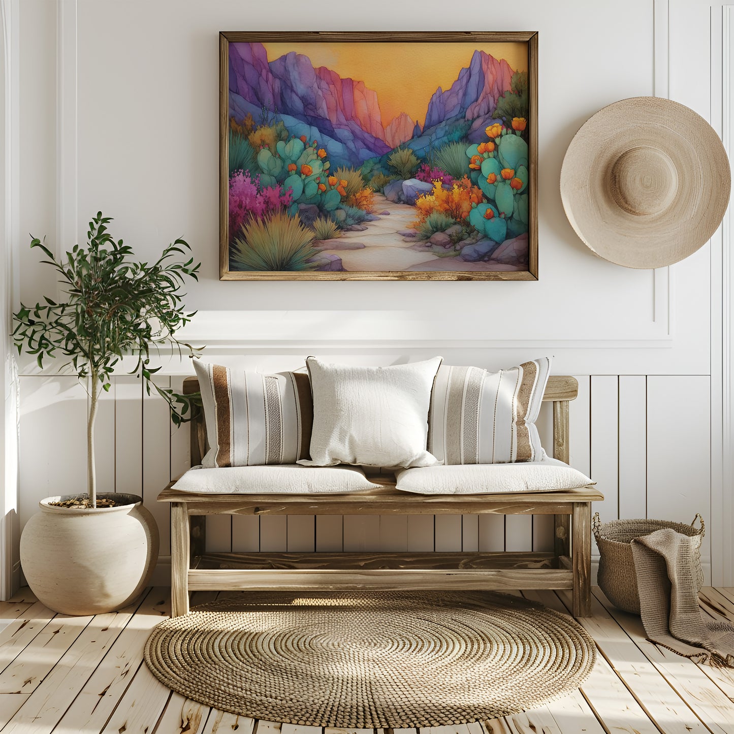 Cactus Blooms Paint Desert Rainbows