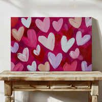 Hearts Dance In Magenta Light