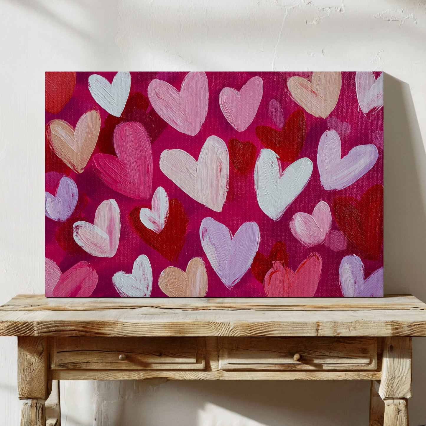Hearts Dance In Magenta Light