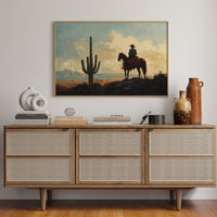 Cowboy Sundown by the Saguaro