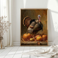 Harvest Pride Among Autumn Pumpkins