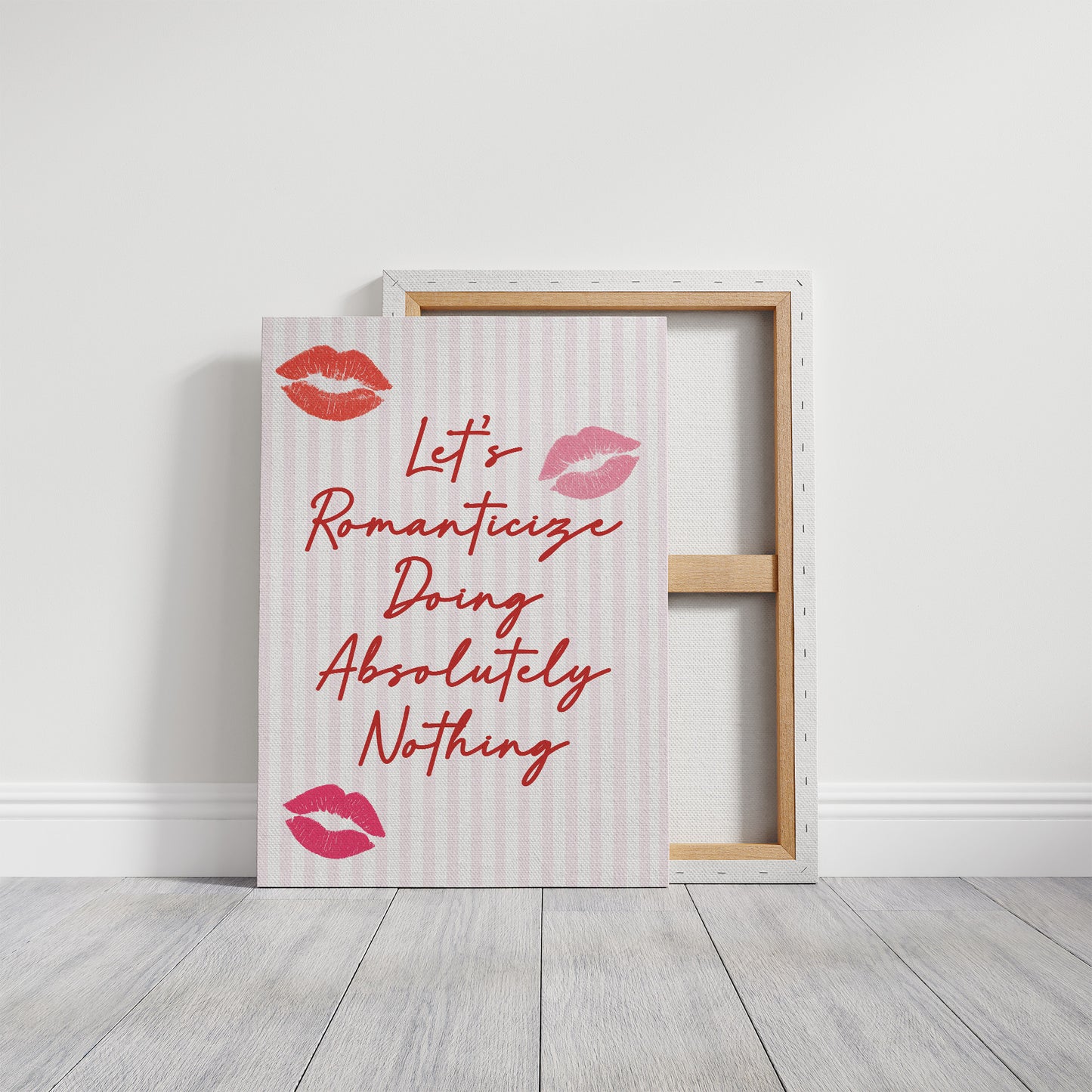 Crimson Confessions Against Pastel Stripes