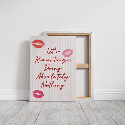 Crimson Confessions Against Pastel Stripes