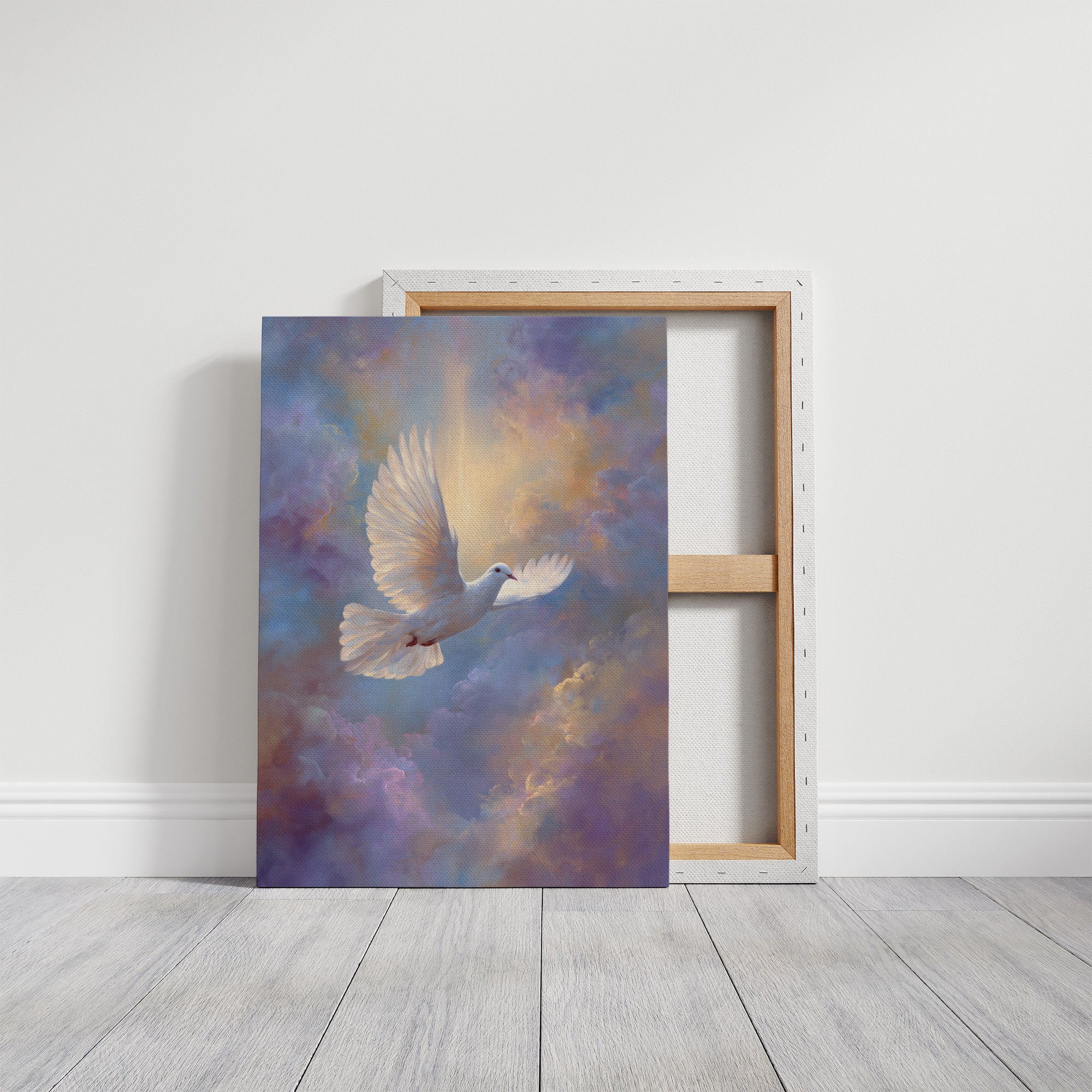 Dove Soars Through Heaven's Glow