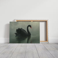 Elegant Glide Through Misty Waters