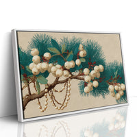 Snowberries and Pearls on Pine