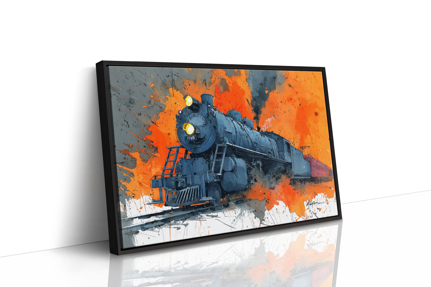 Steam Engine in Blazing Orange