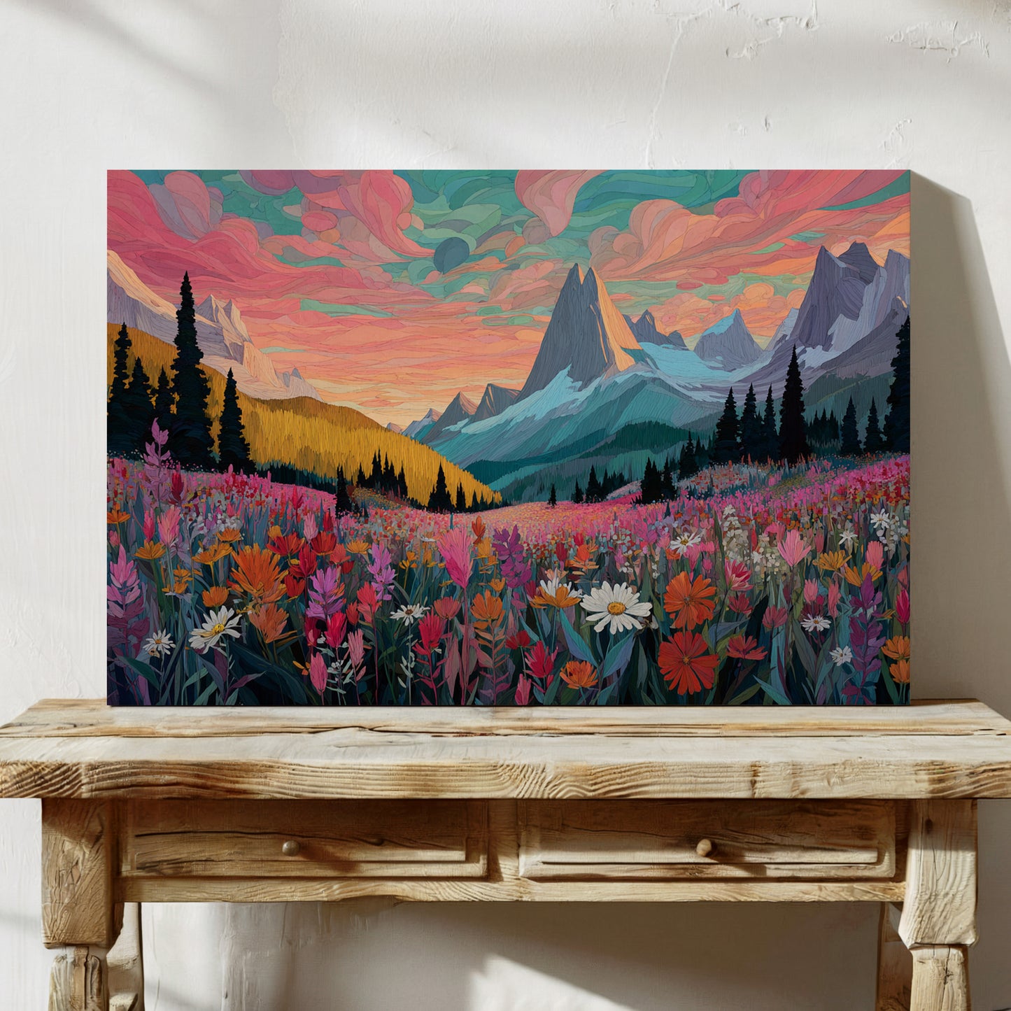 Alpine Meadows Catch Fire At Dawn
