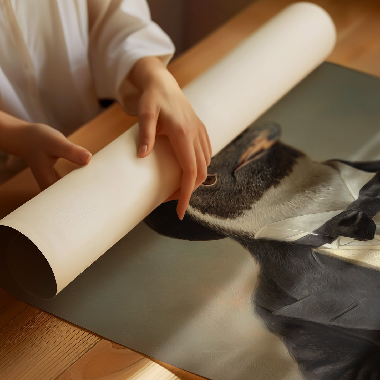 Dapper Penguin in Formal Attire