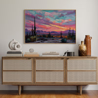 Saguaros Dance Under Painted Skies