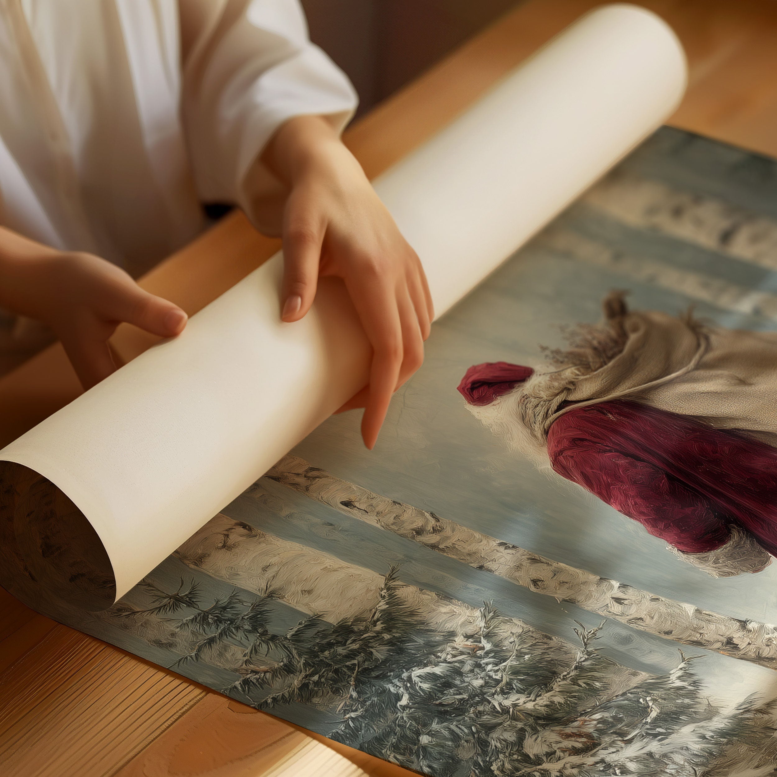 Through Birch Woods On Christmas Eve