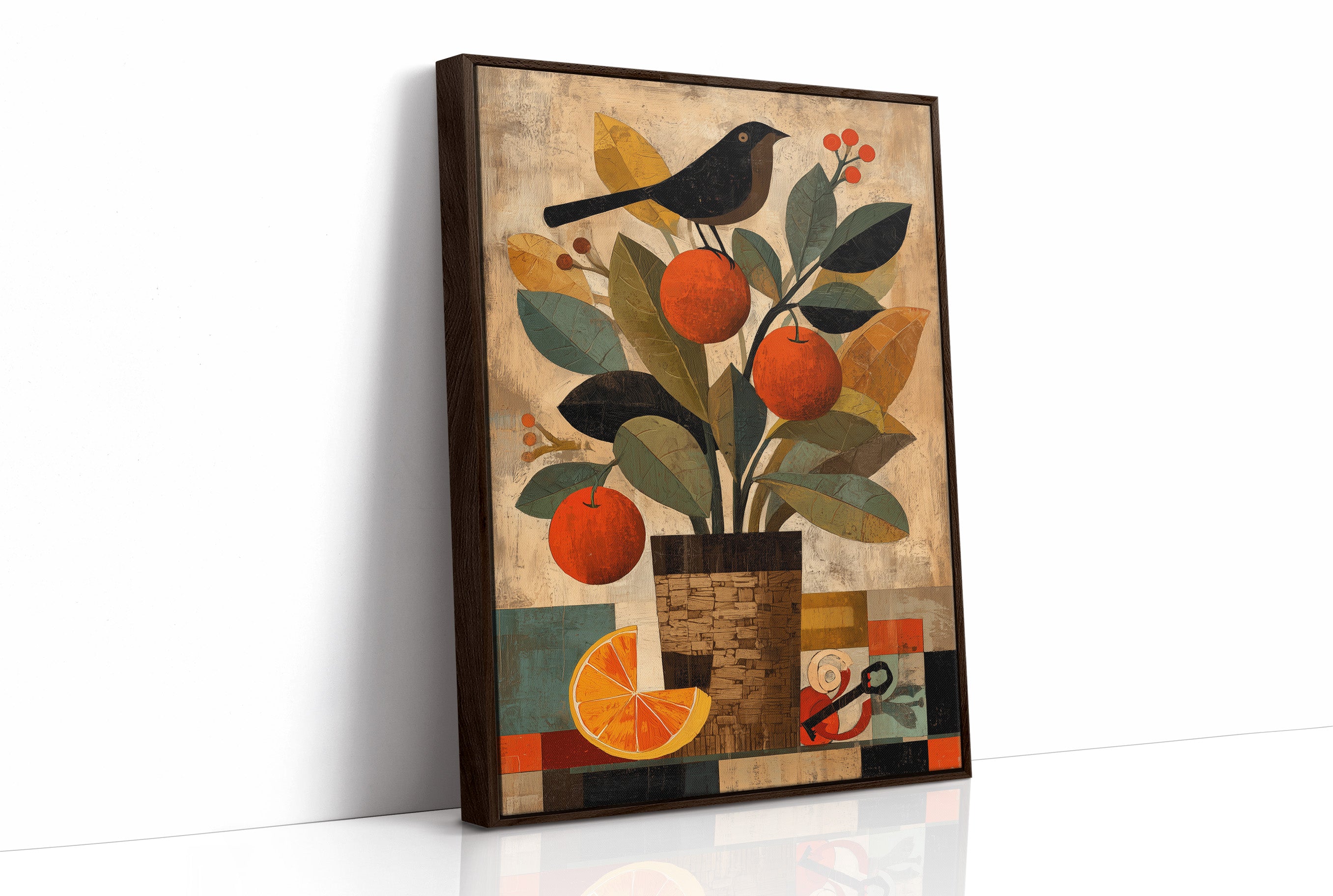 Orange Tree and Blackbird