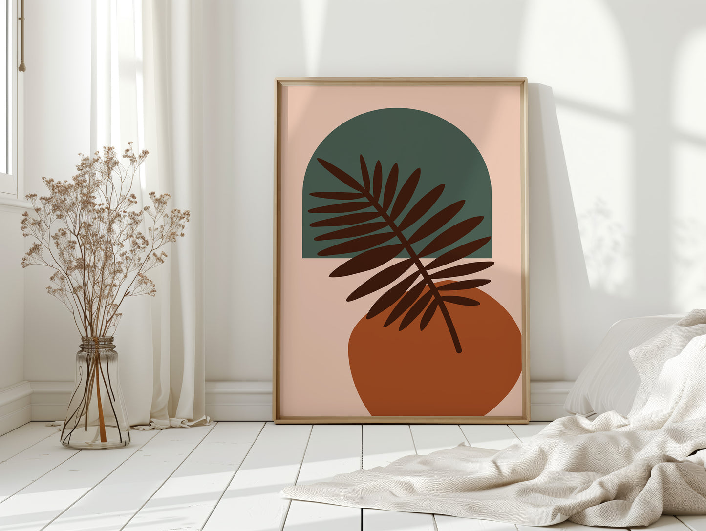 Foliage Dances Against Soft Canvas
