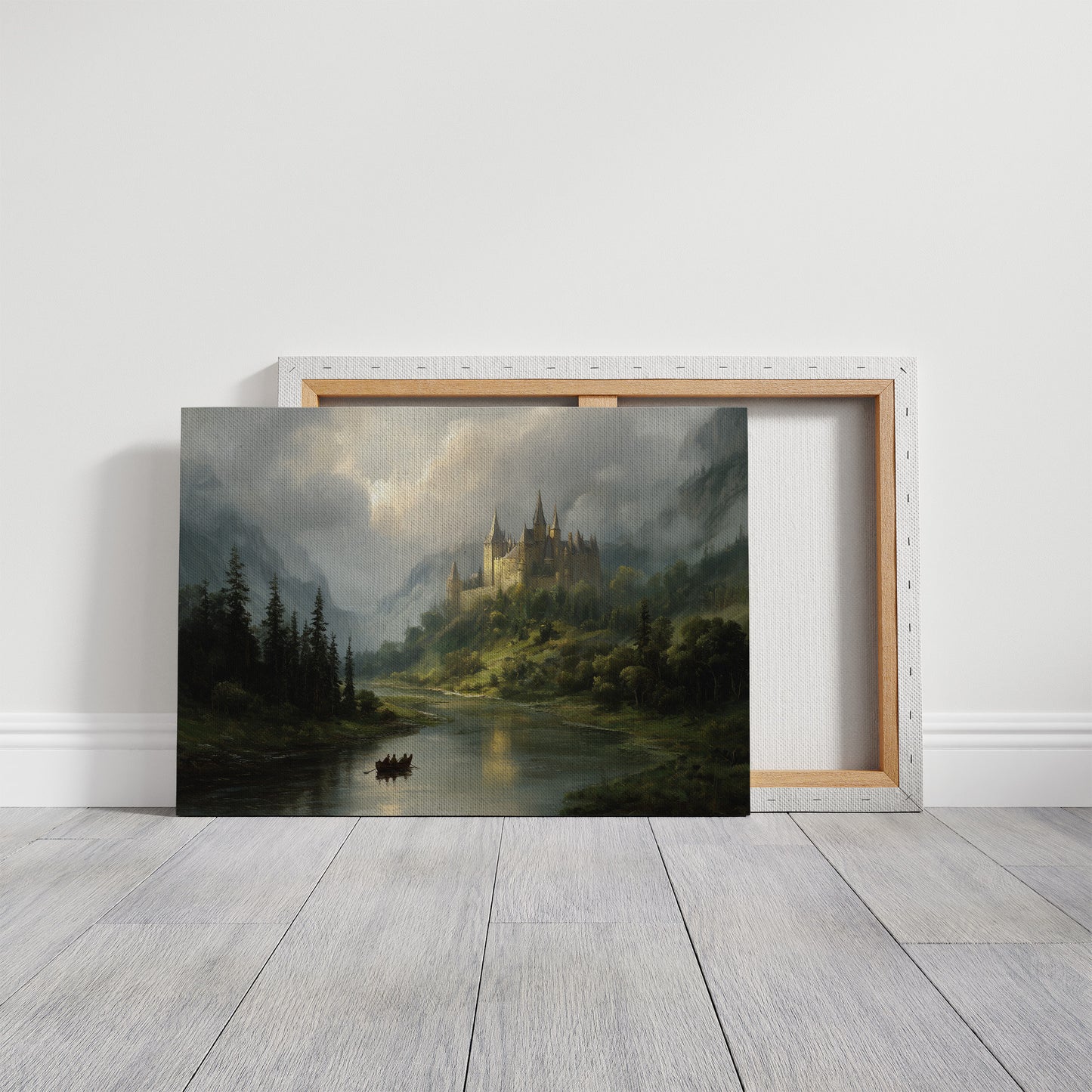 Castle Waters Under Stormy Skies