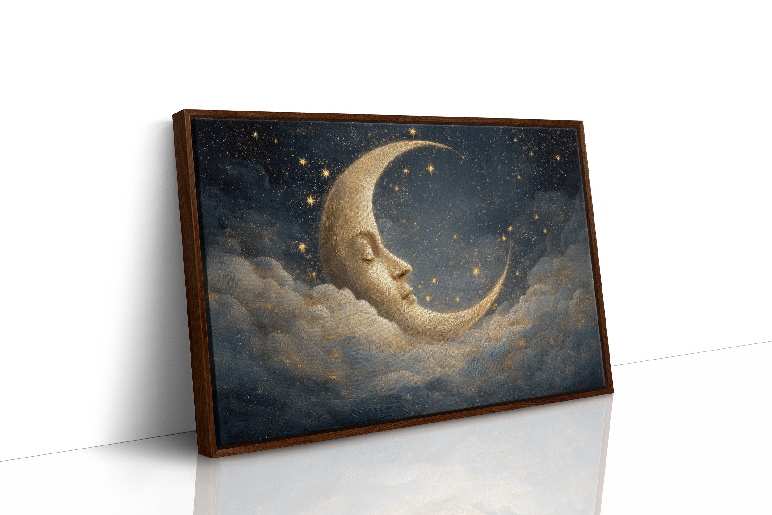 Crescent Dreams Among Starry Skies