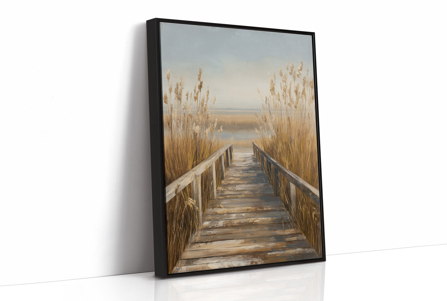 Shoreline Whispers Through Golden Reeds