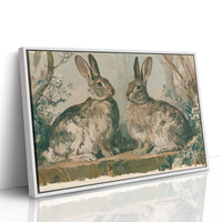 Two Rabbits, One Log