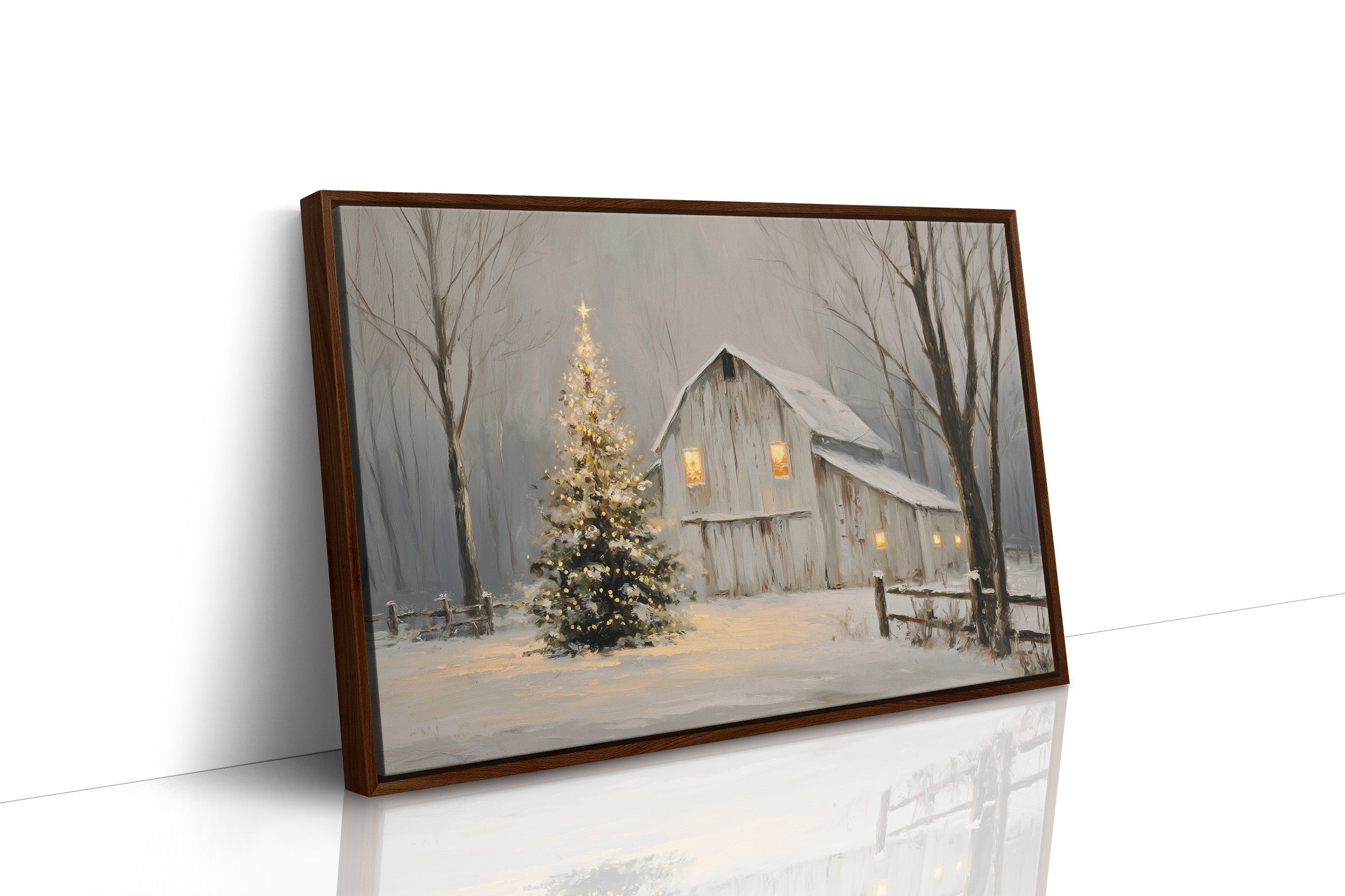 Winter Barn Glows With Christmas Magic