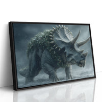 Triceratops in a Winter Wreath