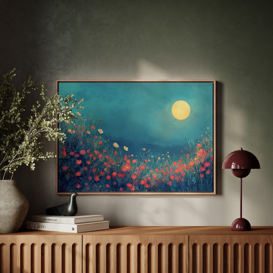 Poppies Dance Under Summer Moon