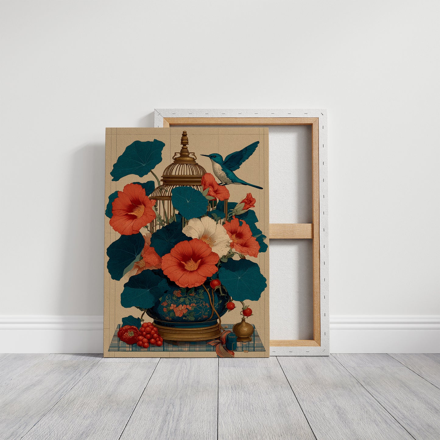 Nasturtiums and the Birdcage