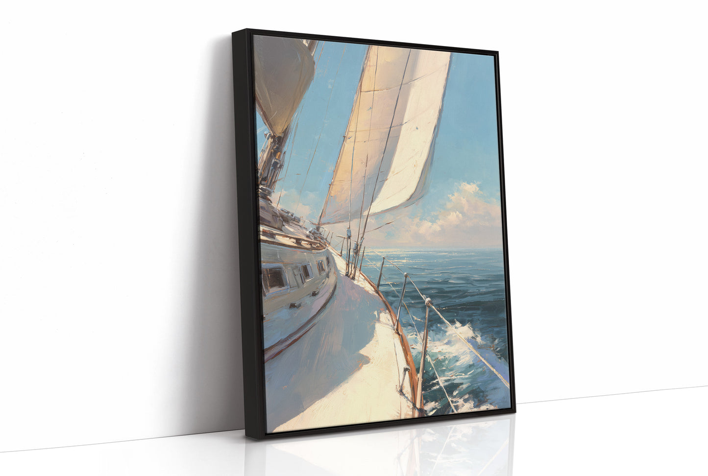 Sails Catch Morning's Azure Promise