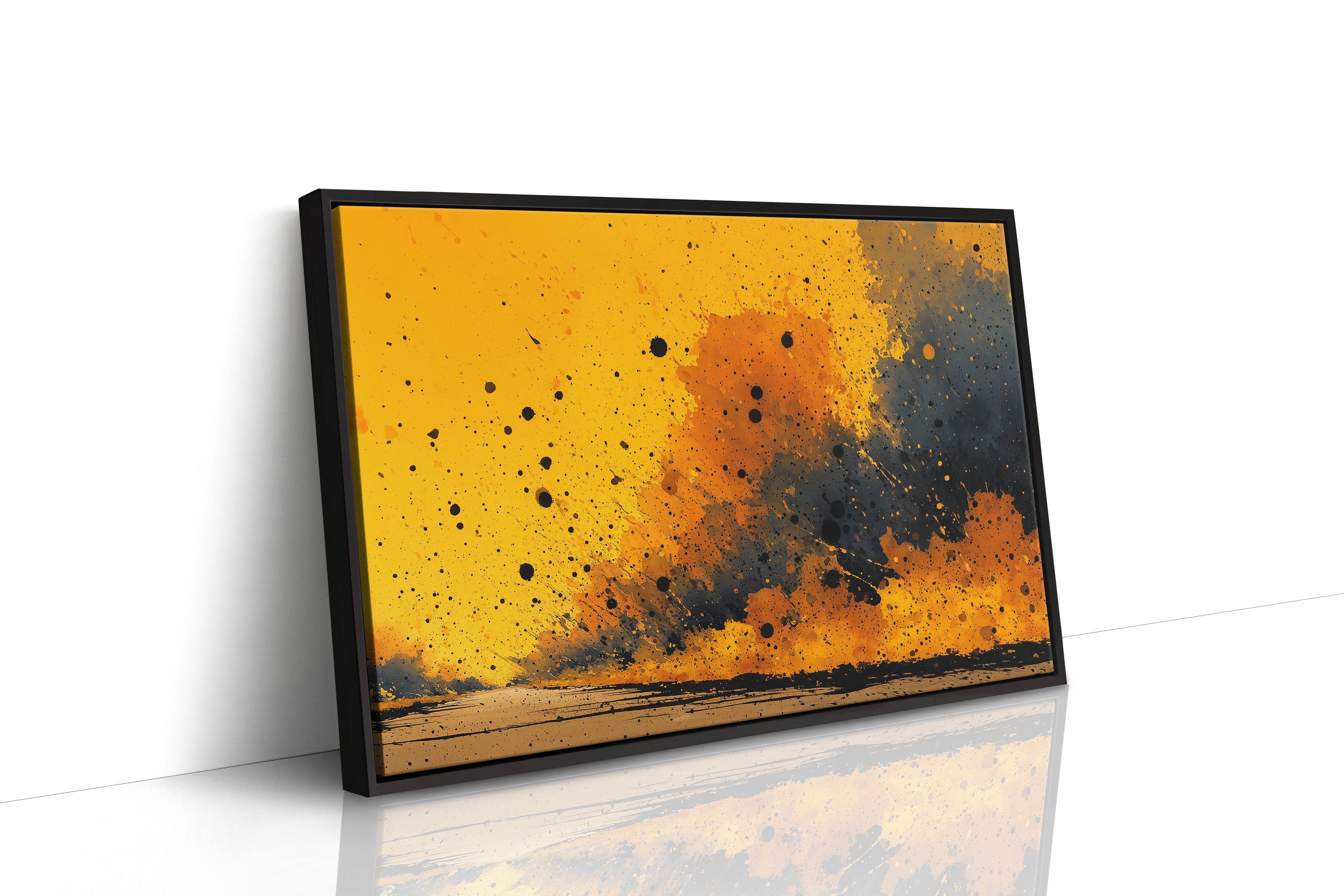 Golden Storm Abstract