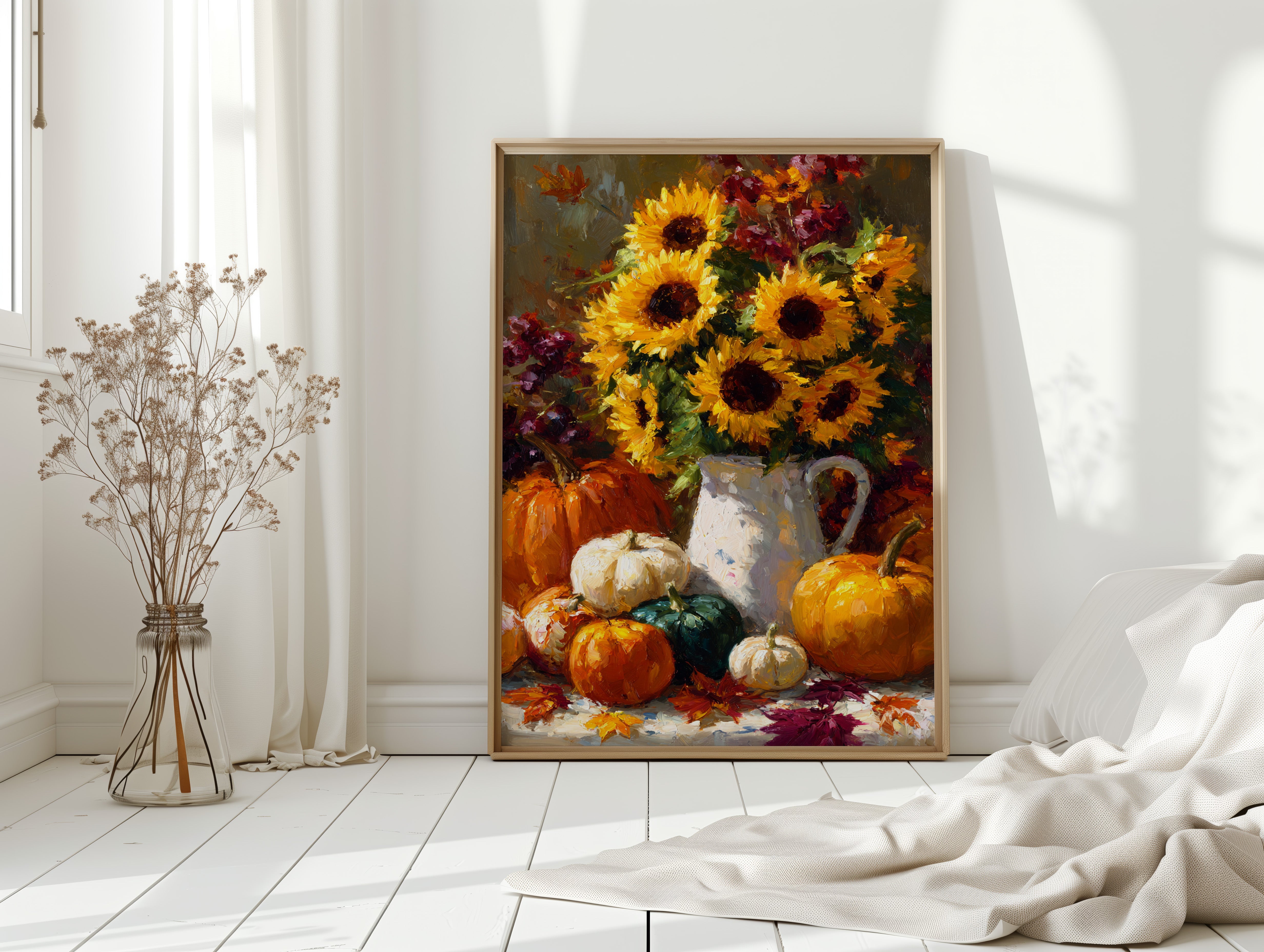 Autumn's Warmth In Sunflower Light